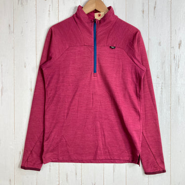 【Women's XS レッド系】 Millet ( ミレー ) キャスター ウール ジップ ロングスリーブ Castor Wool Zip Long Sleeve ポリエステル ウェア トップス インナー シャツ ロングスリーブシャツ ウール z00058072  ウ