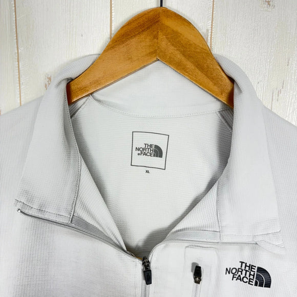 【Men's XL ホワイト系】 The North Face ( ザ・ノースフェイス ) ショートスリーブフラッシュドライスリーディージップアップ S/S FLASHDRY 3D Zip Up オフホワイト (OW) 吸汗速乾 / 抗菌防臭 / UVガード ポリエス