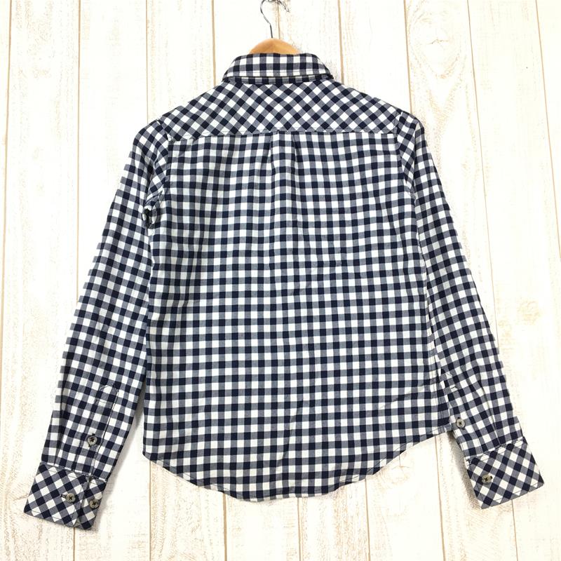 [Women's S Navy] Berghaus Women's Wool Plain Check Long Sleeve Shirt J0281 Asian Women's Wool Long Sleeve