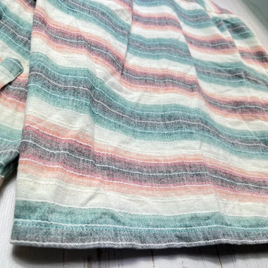 Men's Medium Green 1995 Patagonia Heavy Flannel Shirt, Sunny Stripe, Vintage, Original, Hard-to-Find, Rare Color, Cotton, Top, Undershirt, Long