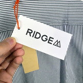 【Women's S グレー系】 Ridge Mountain Gear ( リッジマウンテンギア ) ベーシック ショートスリーブ シャツ ストライプ Basic Short Sleeve Shirt Stripe  Grey × White z00055799 G