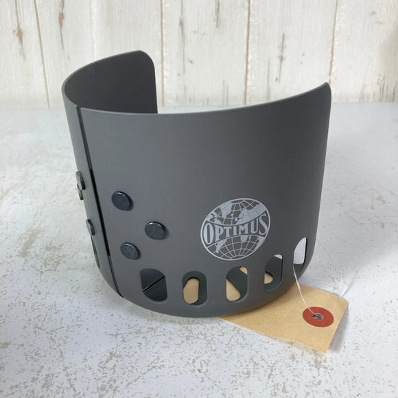 【OneSize グレー系】 Optimus ( オプティマス ) クリップオン ウィンドシールド Clip-On Windshield 直結型ガスストーブ用 クリップ式風防 アルミ キャンピングギア  z00061163   キャンピングギア
