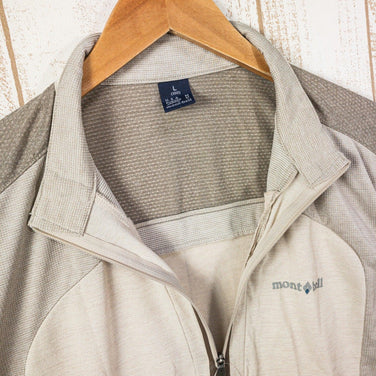 【Men's L ベージュ系】 Montbell ( モンベル ) ロングスリーブ ハーフジップ シャツ Long sleeve Half Zip Shirt ポリエステル Asian Men's 韓国企画モデル 化繊 ロングスリーブシャツ インナー シャツ トッ - 【公式】2ndGEAR（セカンドギア）Webショップ【登山用品・アウトドア用品専門 買取販売店】