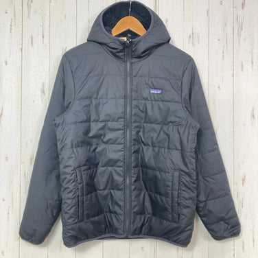 【童装 XXL 黑色系】 2022 Patagonia (巴塔哥尼亚) 可逆 Ready Freddy 连帽夹克 Reversible Ready Freddy Hoody INBK 涤纶 服装 上衣 外套 夹克 抓绒 z000