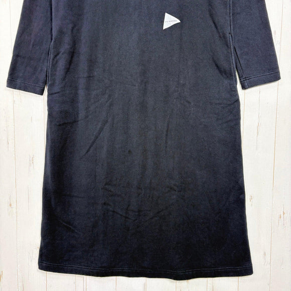 【Women's M ブラック系】 And Wander ( アンドワンダー ) コットン ウール スウェット ワンピース Cotton Wool Sweat Dress ウール混 日本製 コットン ウェア ドレス ワンピース z00061131  ドレス ワンピース