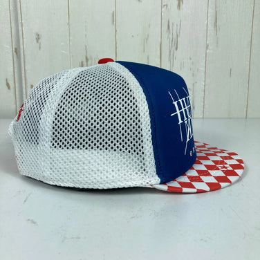 【均码 蓝色】Hungerknock Originals Logo 格纹帽（HK Logo 格纹帽）- 难寻 - 涤纶 - 服装配饰 - 帽子 - 棒球帽 - z00056597