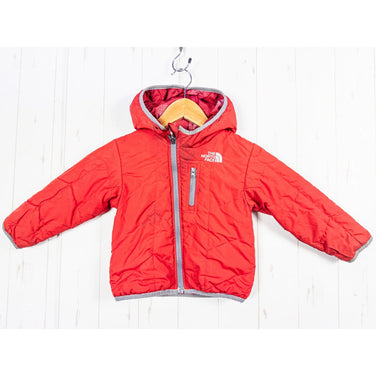 The North Face Reversible Insulated Jacket, Kids' Sizes 18-24M, Red. This polyester outer jacket features synthetic insulation. Product code: z00052885.