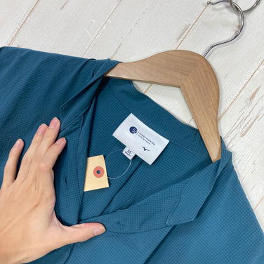 【Women's M ネイビー系】 Mizuno ( ミズノ ) ストレッチ サッカー シャツ ワンピース Stretch Seersucker Shirt Dress ポリエステル ウェア ドレス ワンピース z00060582  ドレス ワンピース ウェア