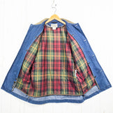 男士海军蓝Llbean牛仔野战大衣，PrimaLoft法兰绒内衬。已停产，难觅踪影。合成羽绒服。