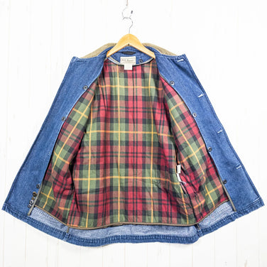 男士海军蓝Llbean牛仔野战大衣，PrimaLoft法兰绒内衬。已停产，难觅踪影。合成羽绒服。