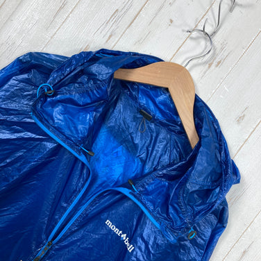 【Men's M ブルー系】 Montbell ( モンベル ) EXライト ウインド パーカ EX Light Wind Parka 7デニール ナイロン リップストップ ポケッタブル ナイロン ウェア トップス アウター ジャケット ウィンドシェル z0006
