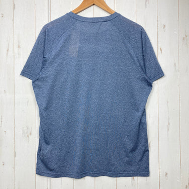 【Men's L ネイビー系】 Millet ( ミレー ) ヘザー メッシュ クルー ショート スリーブ Heather Mesh Crew Short Sleeve ポリエステル ウェア トップス インナー シャツ ショートスリーブTシャツ クルーネック 化繊