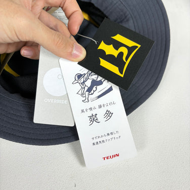 【OneSize ネイビー系】 山荘飯島（サンソウイイジマ） エアーエスケープバケットハット AIR ESCAPE Bucket Hat 生産終了モデル 入手困難 帝人×OverRideトリプルネーム ポリエステル ウェア ウェア小物 ヘッドウェア ハット z000
