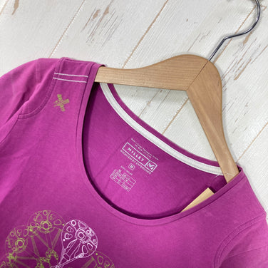 【Women's M パープル系】 Millet ( ミレー ) コットン ショートスリーブティー コットン ウェア トップス インナー シャツ ショートスリーブTシャツ クルーネック コットン z00059862  コットン ショートスリーブTシャツ クルーネック イ