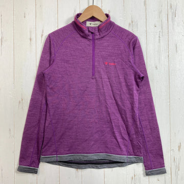 【Women's S パープル系】 Foxfire ( フォックスファイヤー ) PP ウール ハーフ ジップ PP Wool Half Zip メリノウール ウェア トップス インナー シャツ ロングスリーブシャツ ウール z00058071  ウール ロングスリーブ