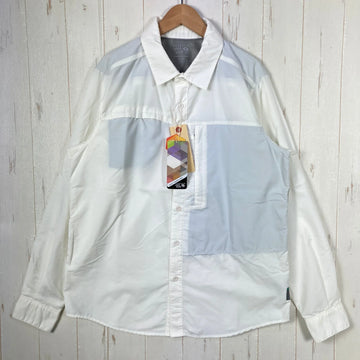 【Men's M ホワイト系】 Mountain Hardwear ( マウンテンハードウェア ) キャニオン ロングスリーブ シャツ Canyon Long Sleeve Short ナイロン ウェア トップス インナー シャツ ロングスリーブシャツ 化繊 z00