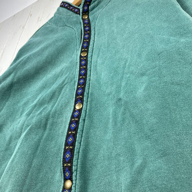 【Women's L グリーン系】 1990s Alf ( アルフ ) チロリアン スウェット カーディガン Tyrolean Sweat Cardigan ビンテージ オリジナル 入手困難 コットン ウェア トップス アウター ジャケット コットン z00054501