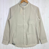 【Men's 2 ベージュ系】 Axesquin Elements ( アクシーズクインエレメンツ ) ソフトシェルのバンドカラーシャツ Soft Shell Band Collar Shirt ナイロン ウェア トップス インナー シャツ ロングスリーブシャツ 化