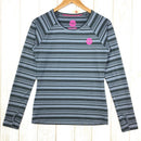 【Women's M グレー系】Moon Climbing ( ムーン クライミング ) ロングスリーブ クイックドライ ボーダー Tシャツ Long Sleeve Quickdry Border T-Shirt International Women's 化繊 ロングスリーブTシャツ クルーネック インナー シャツ トップス ウェア - 【公式】2ndGEAR（セカンドギア）Webショップ【登山用品・アウトドア用品専門 買取販売店】