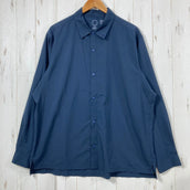 【Unisex XL ネイビー系】 Yamatomichi ( 山と道 ) ユーエル シャツ UL Shirt ポリエステル ウェア トップス インナー シャツ ロングスリーブシャツ 化繊 z00060120 化繊 ロングスリーブシャツ インナー シャツ トップス ウ