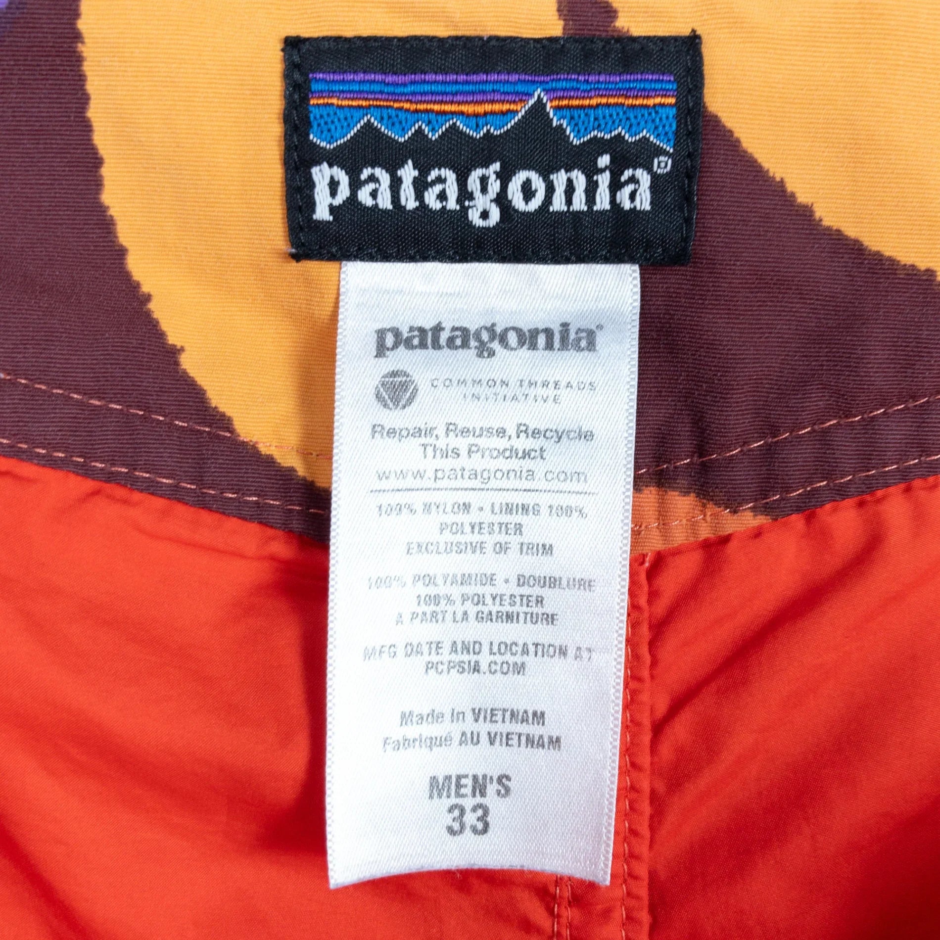 Men's 33 オレンジ系】 2001 Patagonia ( パタゴニア ) パドラー