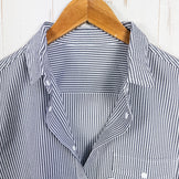 Women's Small Gray Ridge Mountain Gear Basic Long Sleeve Shirt Stripe Gray/White Polyester Top