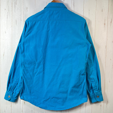 【Men's M ブルー系】 1980s Patagonia ( パタゴニア ) キャンバスシャツ Canvas Shirt Peacock ビンテージ オリジナル 入手困難 希少カラー コットン ウェア トップス インナー シャツ ロングスリーブシャツ コットン