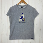 【Women's M グレー系】 Helly Hansen ( ヘリーハンセン ) ショート スリーブ ベア ティー S/S Bear Tee ポリエステル ウェア トップス インナー シャツ ショートスリーブTシャツ クルーネック 化繊 z00060571 化繊