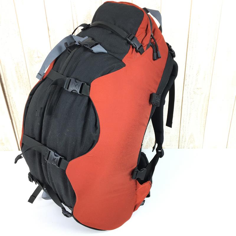 [Medium Red] Osprey Backside 42L Backpack Straight Jacket System Old Tag Made in USA Chile Discontinued Model Hard to Find Chili Capacity [30L-54L] Backpack Bag Straight