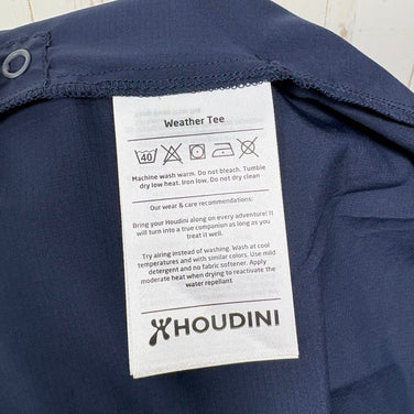 【Unisex M ブルー系】 Houdini ( フーディニ ) ウェザー ティー Weather Tee 159784 Bucket Blue z00058221 Bucket Blue 化繊 ショートスリーブTシャツ クルーネック インナー シャツ トップス