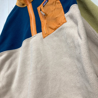 [儿童 XXL 米色] 2022 Patagonia Microdini 1/2 拉链抓绒套头衫，涤纶，外套，夹克，抓绒，z00