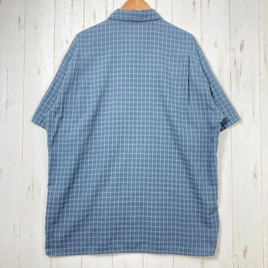 【男士 S 蓝色系】1990年代 Patagonia ( 巴塔哥尼亚 ) Puckerwear Shirt 停产型号 稀有 衣服 上衣 内搭 短袖衬衫 合成纤维 z00053387 合成纤维 衬