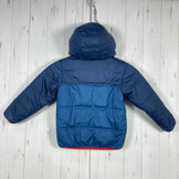 2019 Patagonia Reversible Tribbles Hoody, Boys' 5T Navy. Polyester fleece outerwear jacket. Product code: z00053796.
