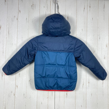 2019 Patagonia Reversible Tribbles Hoody, Boys' 5T Navy. Polyester fleece outerwear jacket. Product code: z00053796.