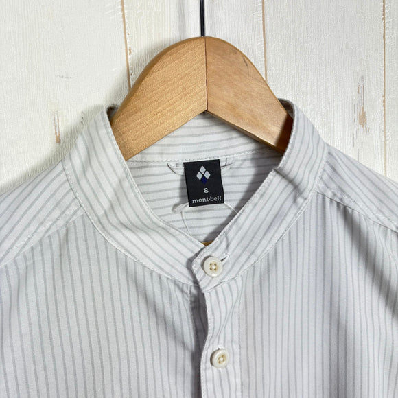 【Men's S グレー系】 Montbell ( モンベル ) WIC. ライト スタンドカラー シャツ Wickron Light Stand Collar Shirt 吸汗速乾 UVカット ポリエステル ウェア トップス インナー シャツ ロングスリーブシャ