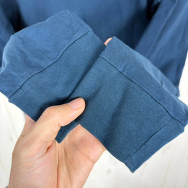 Men's Small Navy Arcteryx ARC' Word Long Sleeve T-Shirt, Organic Cotton, Top, Undershirt, Long Sleeve T-Shirt, Crew Neck