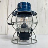 [One Size Navy] Barebones Railroad Lantern Ocean Blue Lighting Gear Lantern z00053979 Ocean Blue Lantern Lighting Gear