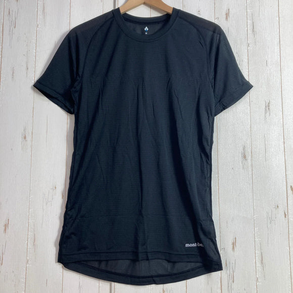 【Men's M ブラック系】 Montbell ( モンベル ) ジオライン クールメッシュ Tシャツ GeoLine Cool Mesh T-Shirt ポリエステル ウェア トップス インナー シャツ ショートスリーブTシャツ クルーネック 化繊 z00054