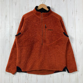 【Men's L オレンジ系】 2004 Patagonia ( パタゴニア ) R2 ボディ ラグ プルオーバー R2 Body Rug Pullover tiki wood heather 生産終了モデル 入手困難 ハイパイルフリース R1ストレッチパネル US