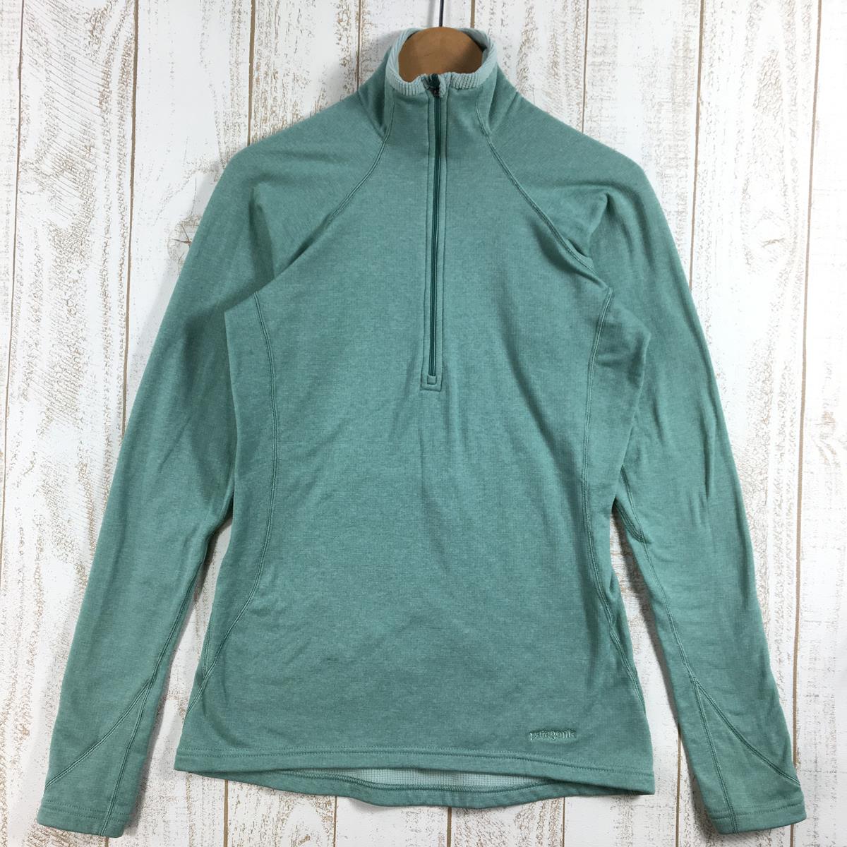 [女式 S 绿色] Patagonia Capilene 4 拉链领打底 Polartec Power Dry Fleece 衬衫 43475 国际女式 LUX