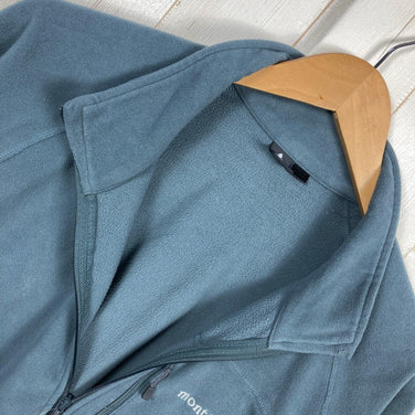 Montbell Shamis 男款夹克，L码，蓝色。这款涤纶抓绒夹克是完美的外套单品。产品编号：z00053868。