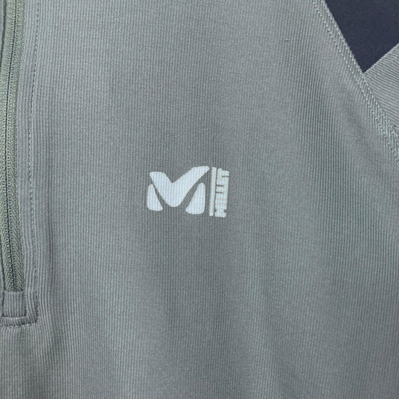 【Men's M グレー系】 Millet ( ミレー ) ハーフジップ ショートスリーブ ティー ウェア トップス インナー シャツ ショートスリーブシャツ 化繊 z00060375  化繊 ショートスリーブシャツ インナー シャツ トップス ウェア