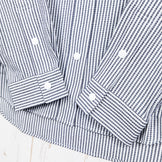 【Women's M グレー系】 Ridge Mountain Gear ( リッジマウンテンギア ) ベーシック ロングスリーブ シャツ ストライプ Basic Long Sleeve Shirt Stripe Grey x White ポリエステル ウェア トップ - 【公式】2ndGEAR（セカンドギア）Webショップ【登山用品・アウトドア用品専門 買取販売店】