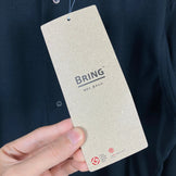 【Men's XL ブラック系】 Bring ( ブリング ) ドライコットニー スタンドカラー シャツ Drycottony Stand Collar Shirt ポリエステル ウェア トップス インナー シャツ ロングスリーブTシャツ クルーネック 化繊 z000