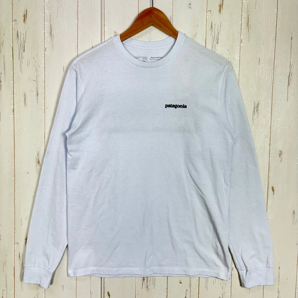 【Men's XS ホワイト系】 2021 Patagonia ( パタゴニア ) ロングスリーブ P-6 ロゴ レスポンシビリティー Long-Sleeved P-6 Logo Responsibili-Tee WHI リサイクルコットン混 コットン ウェア トップ