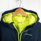 【Kid's 150 ネイビー系】 Montbell ( モンベル ) パウダー ステップ パーカ Kid's Powder Step Parka Kid's ネイビー / NV 化繊ダウン ウェア トップス アウター ジャケット 化繊インサレーション z0005245 - 【公式】2ndGEAR（セカンドギア）Webショップ【登山用品・アウトドア用品専門 買取販売店】