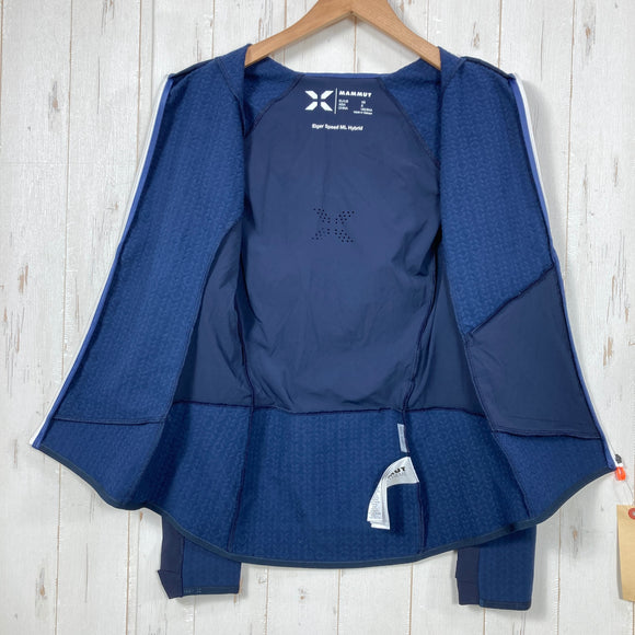 【Women's XS ネイビー系】 Mammut ( マムート ) アイガー スピード ミッドレイヤー ハイブリッド フーデッド ジャケット Eiger Speed ML Hybrid Hooded Jacket Women Eiger Extreme 防風 ストレッチ