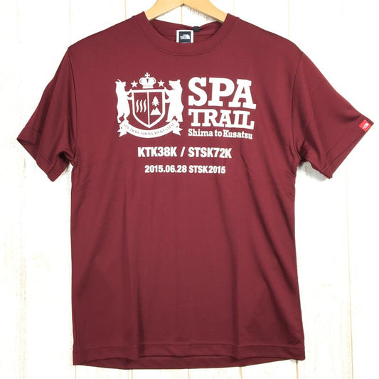 【Men's S レッド系】 The North Face ( ザ・ノースフェイス ) × 2015 Spa Trail トレイルランニング大会 Tシャツ Asian Men's  化繊 ショートスリーブTシャツ クルーネック インナー シャツ トップス ウェア