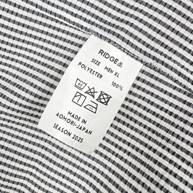 【Men's XL グレー系】 Ridge Mountain Gear ( リッジマウンテンギア ) ベーシック ショートスリーブ シャツ ストライプ Basic Short Sleeve Shirt Stripe  Grey × White z00055798 G