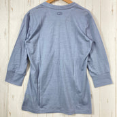 【Women's M ブルー系】 Icebreaker ( アイスブレーカー ) スーパーファイン ウルトラライト 150 ハーフボタン ティー メリノウール ウェア トップス インナー シャツ ロングスリーブTシャツ クルーネック ウール z00055035  ウー